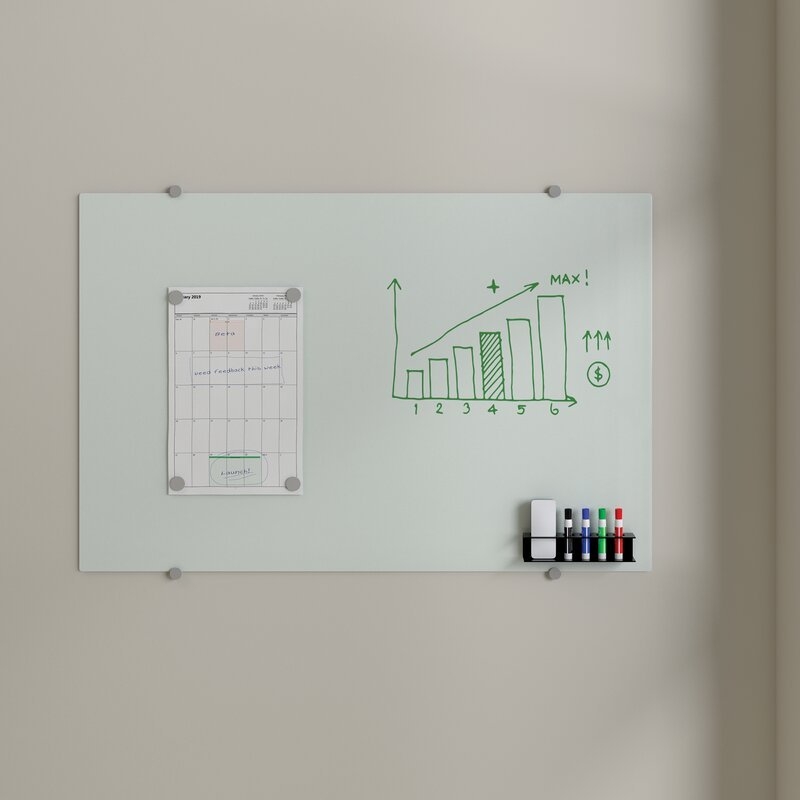Heiman Wall Mounted Magnetic Whiteboard - Image 2