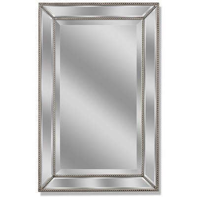 Beveled Beaded Accent Wall Mirror - Image 0