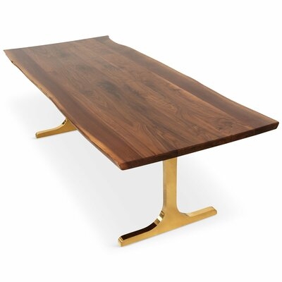 LIVE EDGE OILED SLAB SOLID WOOD DINING TABLE - Image 0