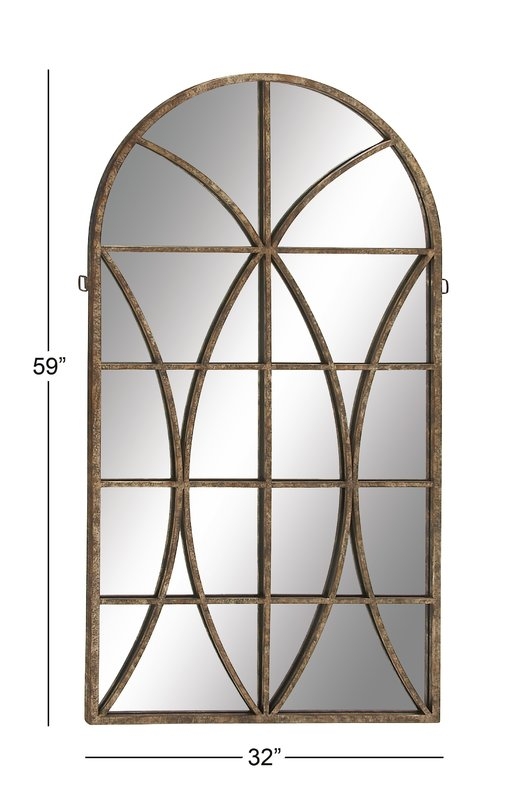 Metal and Wood Wall Mirror - Image 2