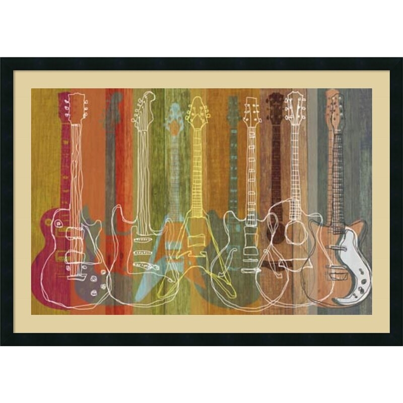 'Guitar Heritage' by M.J. Lew Framed Graphic Art - Image 0