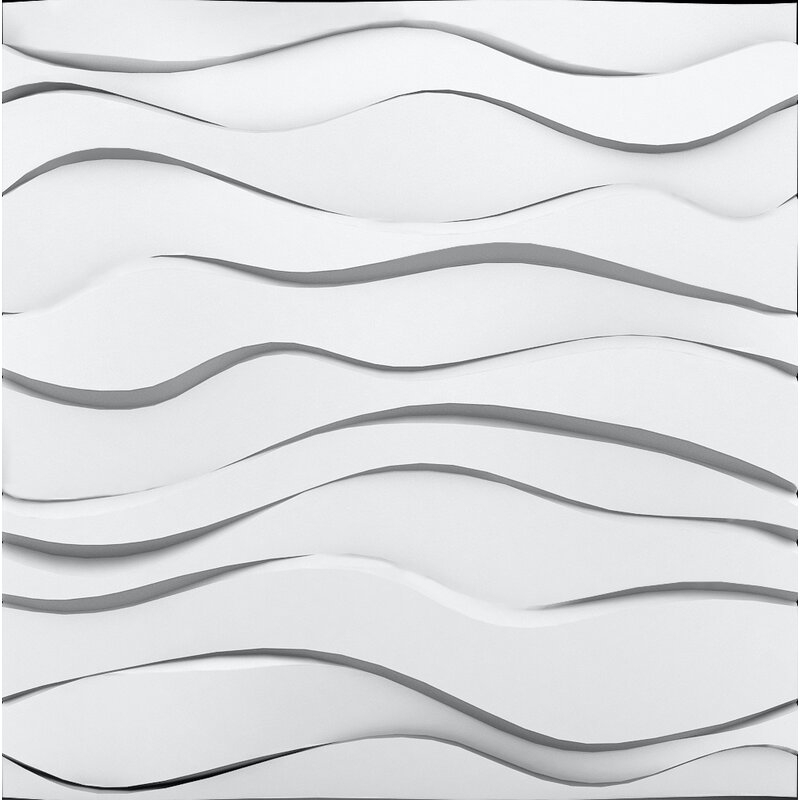 Zephyr 23.75" x 23.75" Foam Wall Paneling in White - Image 0