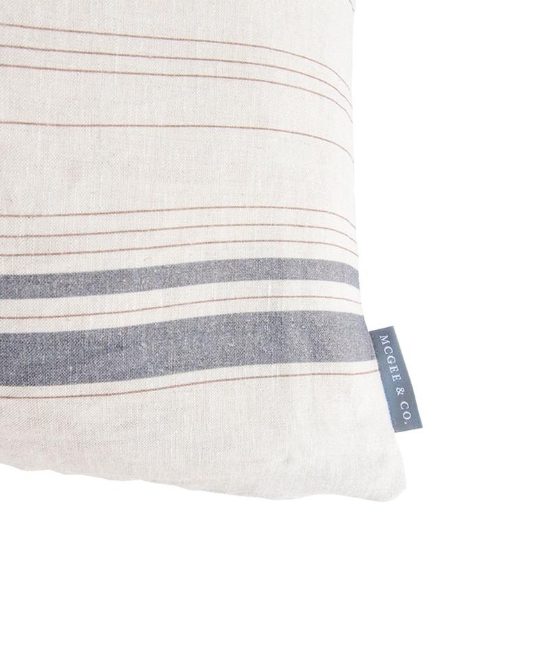 FRENCH STRIPE PILLOW COVER 22" x 22" - Image 1
