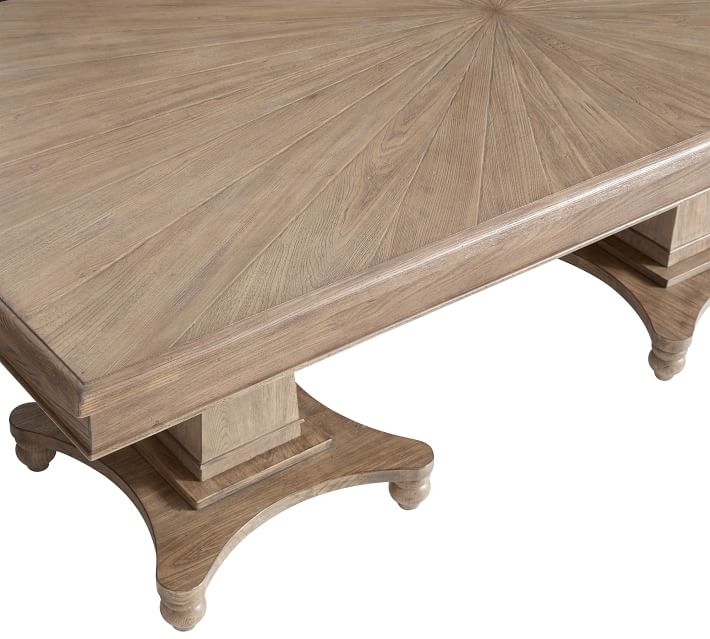 Roma Fixed Dining Table, Weathered Elm - Image 2