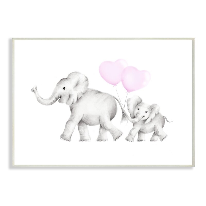 Mama and Baby Elephants Canvas/Framed Art - Image 1