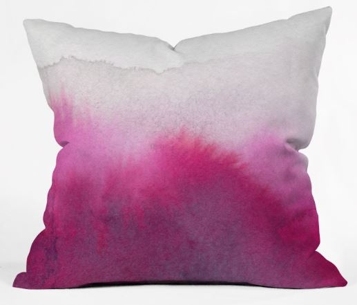 HAZY PINK THROW PILLOW with poly insert - Image 0