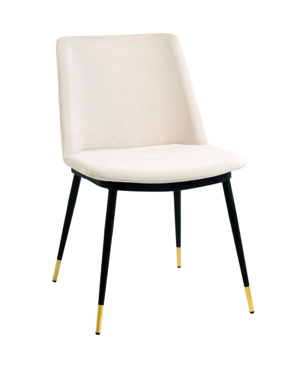 Dana Dining Chairs, White Velvet, Set of 2 - Image 0