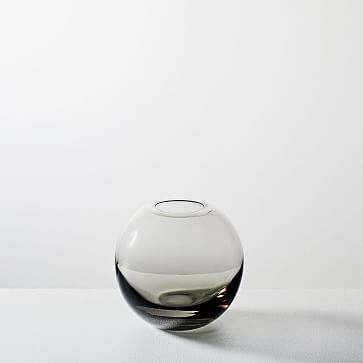 Foundations Vase, Smoke, 4.25"h Glass Bud - Image 0