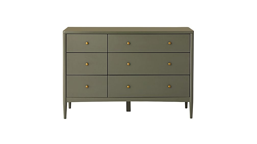 Kids Hampshire Olive 6-Drawer Dresser - Image 0