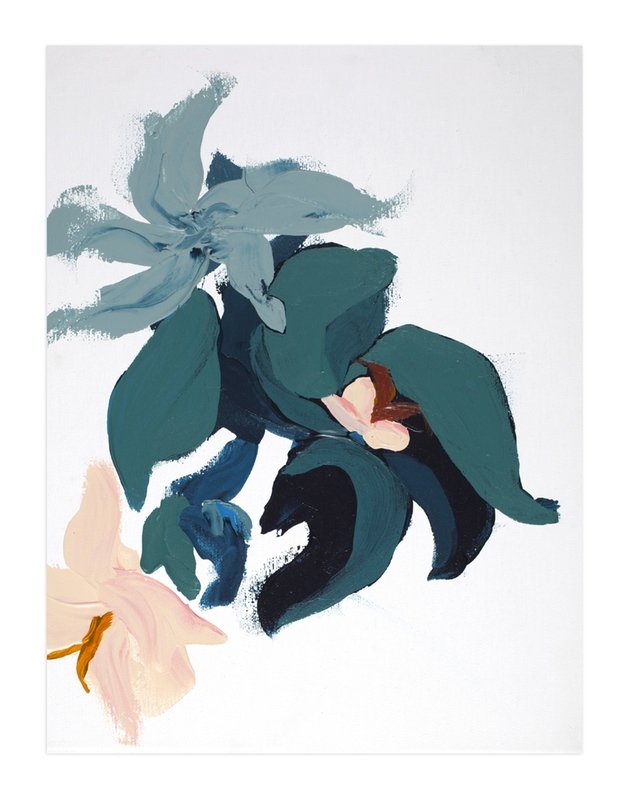 Modern Abstract Floral Art Print 16x20 unframed - Image 0