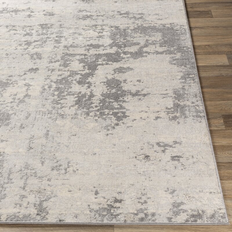 Rectangle 7'10" x 10'3" Manzanares Abstract Beige/Gray/Blue Area Rug - Image 3
