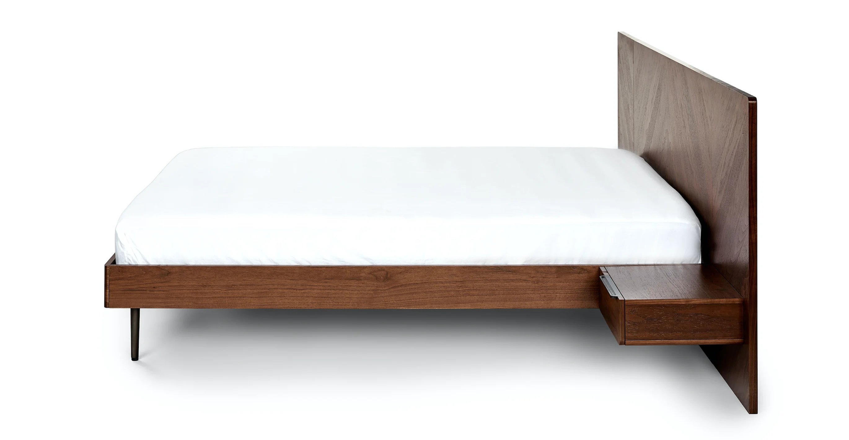 Nera Walnut Queen Bed with Nightstands - Image 3