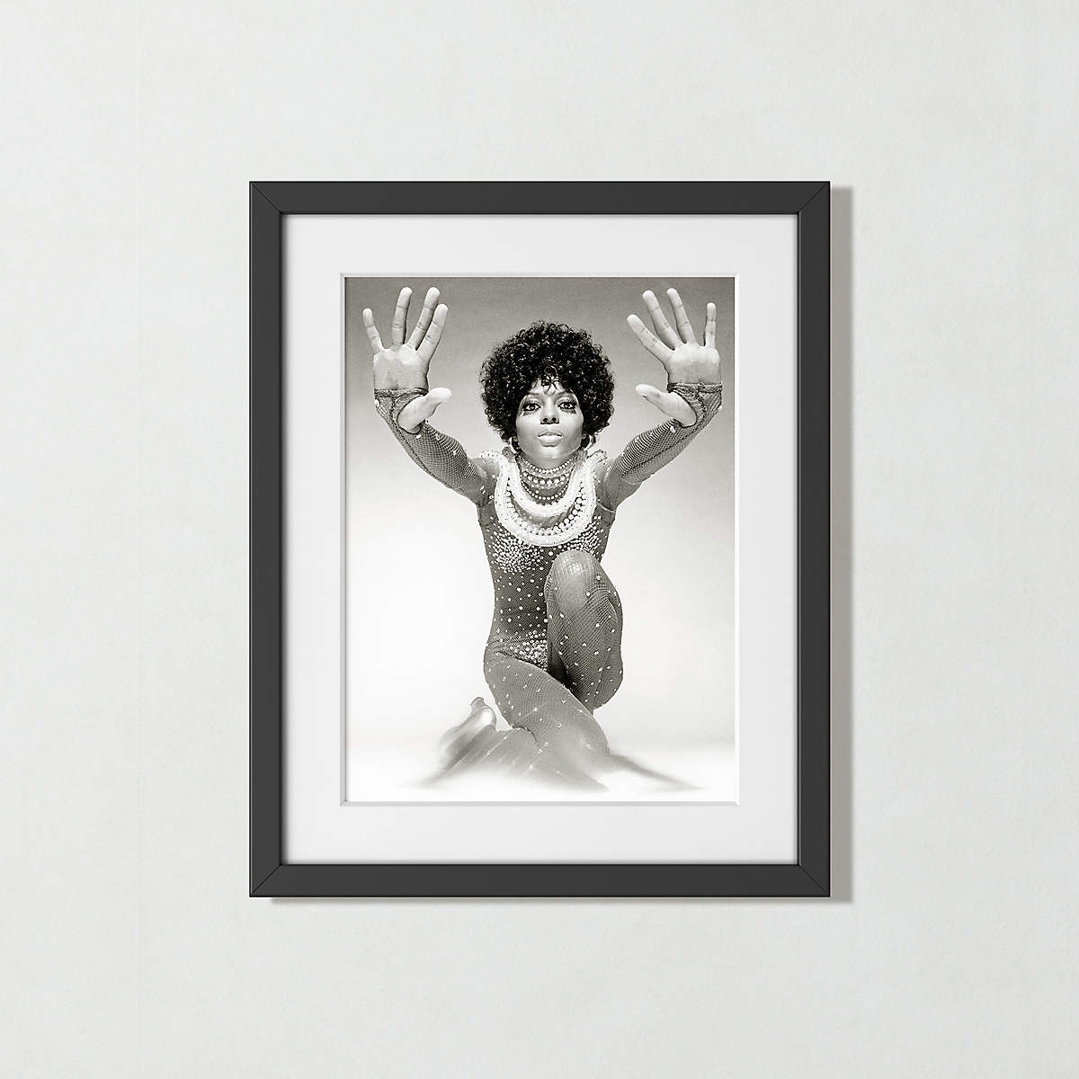'Diana Ross Reaching Out' Photographic Print in Black Frame 21.5"x17.5" - Image 0