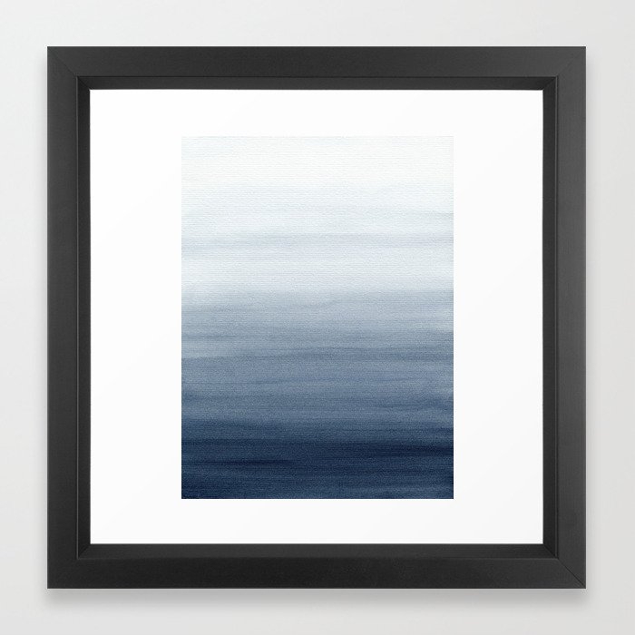 Ocean Watercolor Painting No.2 Framed Art Print - Image 0