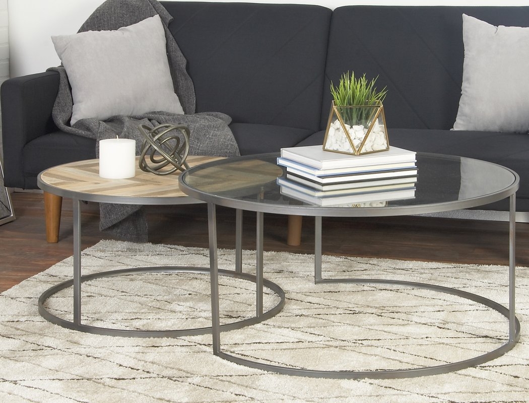 Orkney Contemporary 2 Piece Coffee Table Set - Image 1