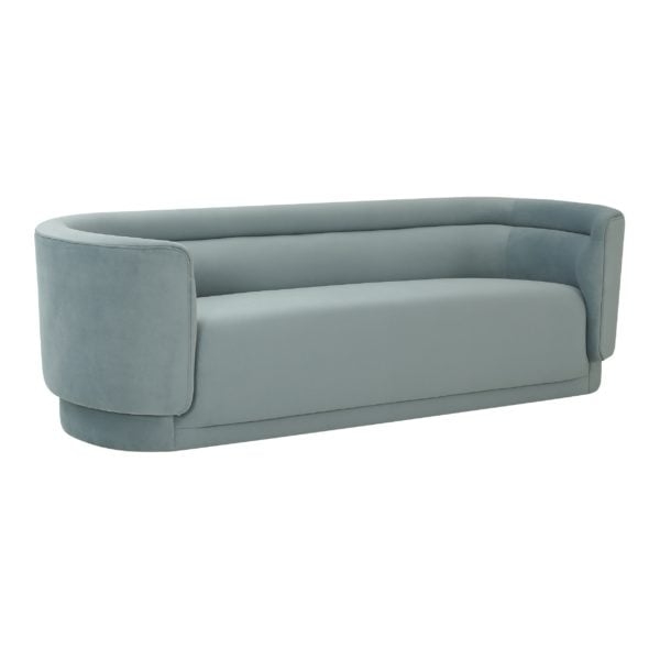Macie Sea Blue Velvet Sofa - Image 0
