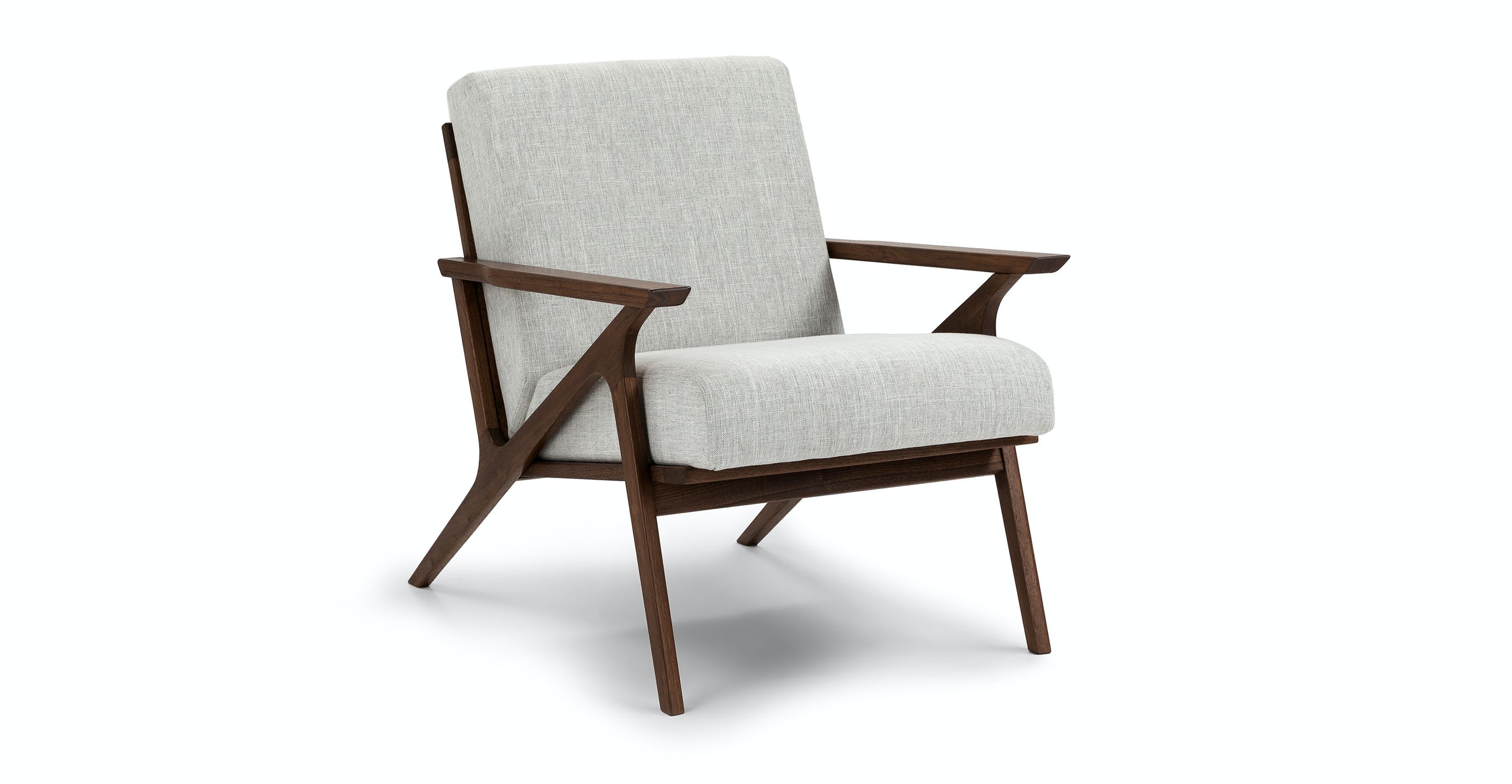 Otio Walnut Lounge Chair, Mist Gray - Image 0