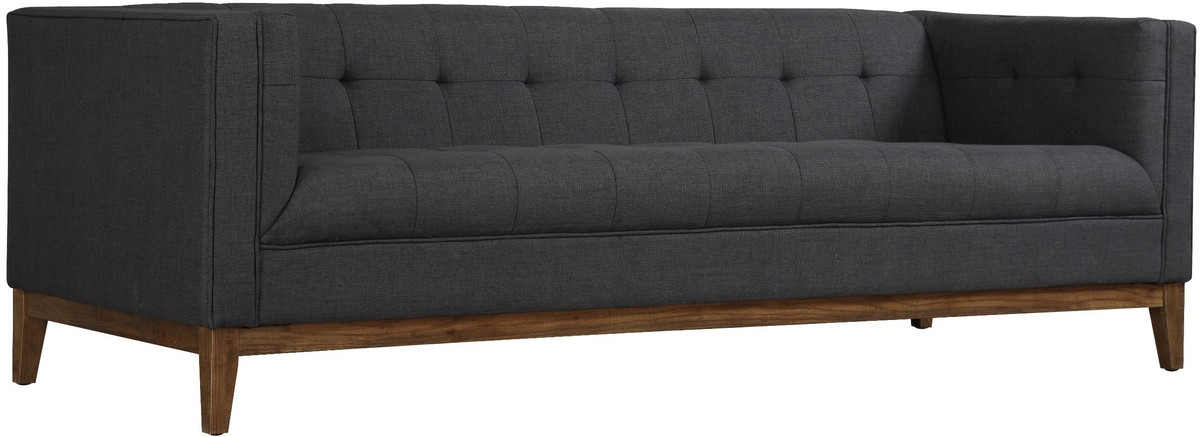Valerie Morgan Linen Sofa, Gray - Image 1