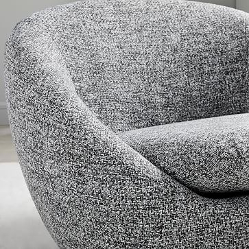 Cozy Swivel Chair, Chunky Melange, Charcoal - Image 3