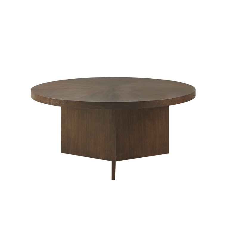 Martha Stewart Sadie Walnut Wood Coffee Table - Image 2
