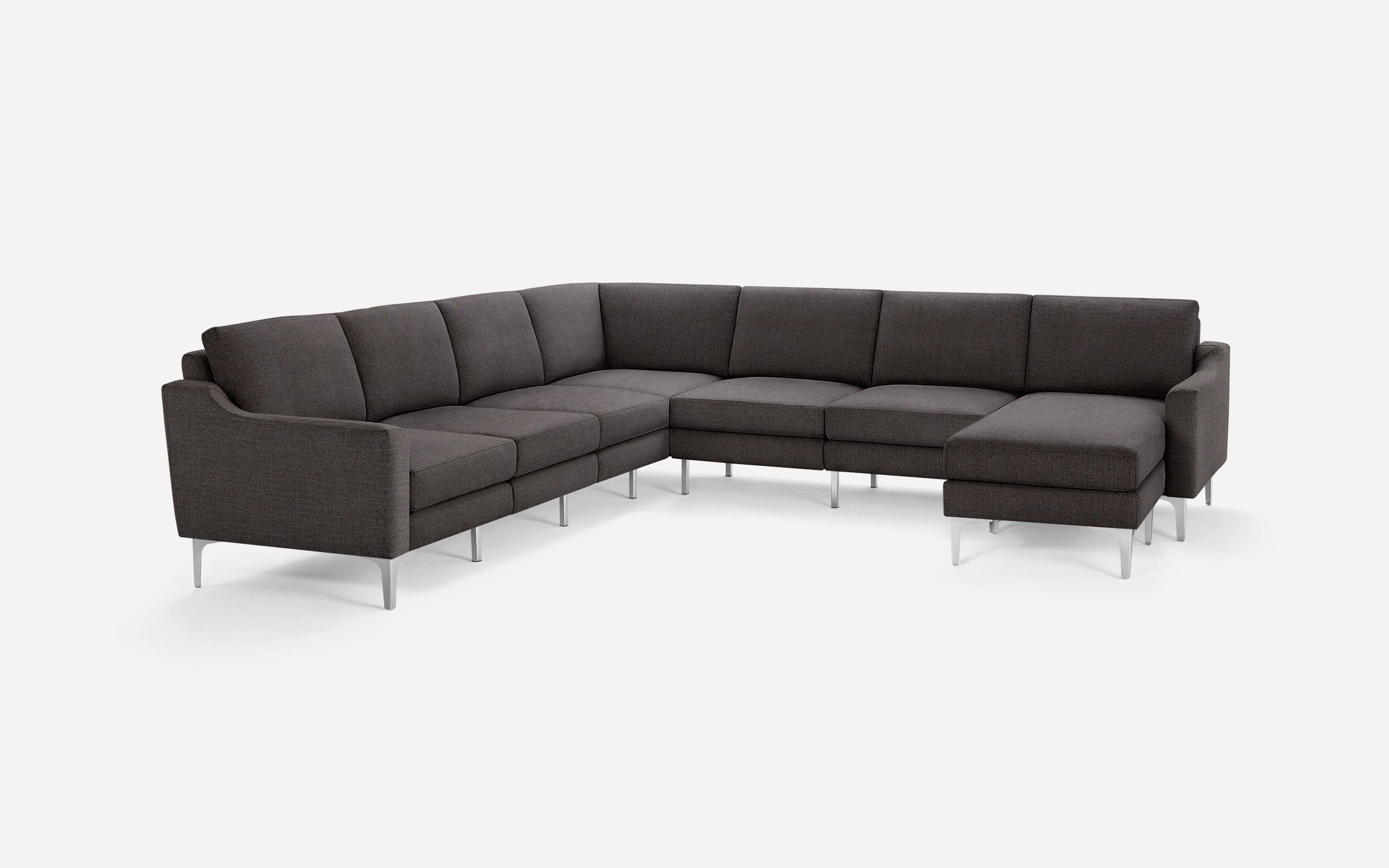 Nomad 7-Seat Corner Sectional with Chaise in Charcoal - Image 0