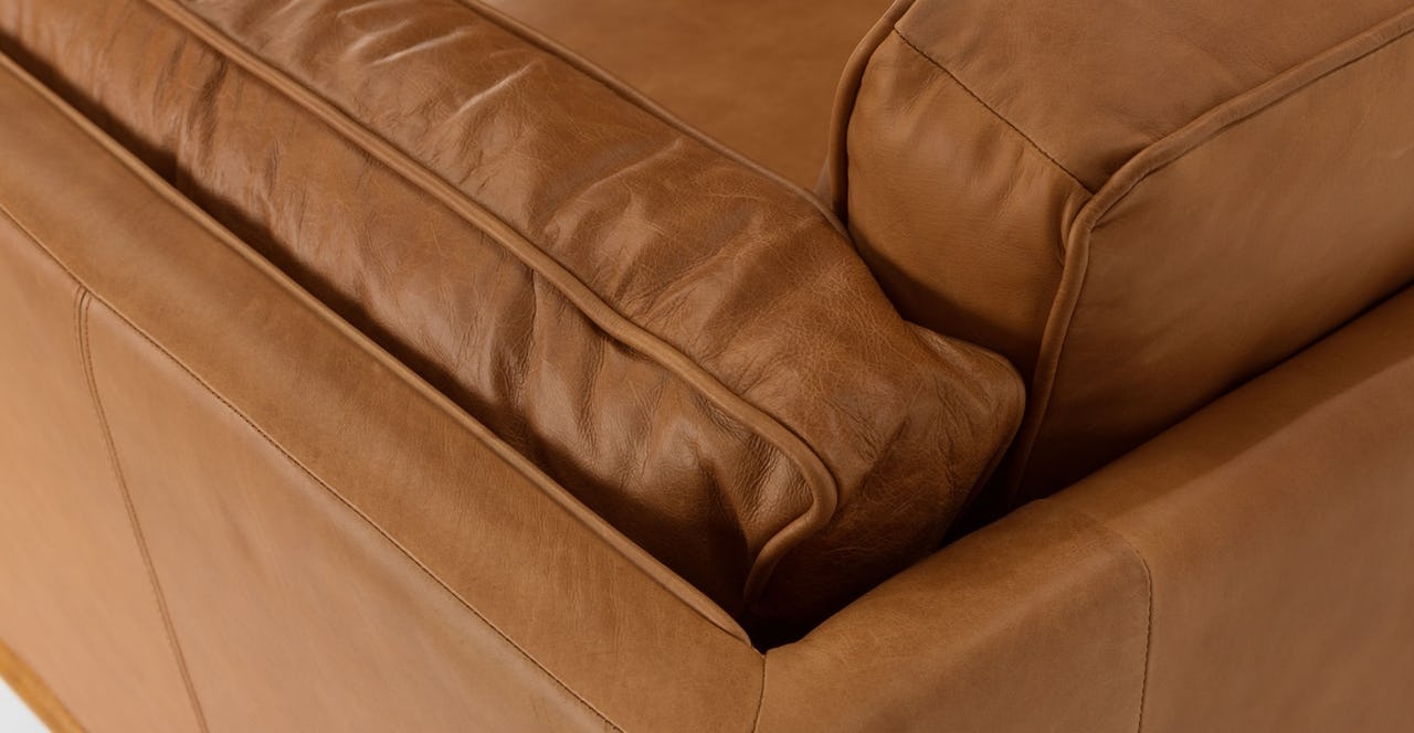 TIMBER Charme Tan Leather Sofa - Image 2