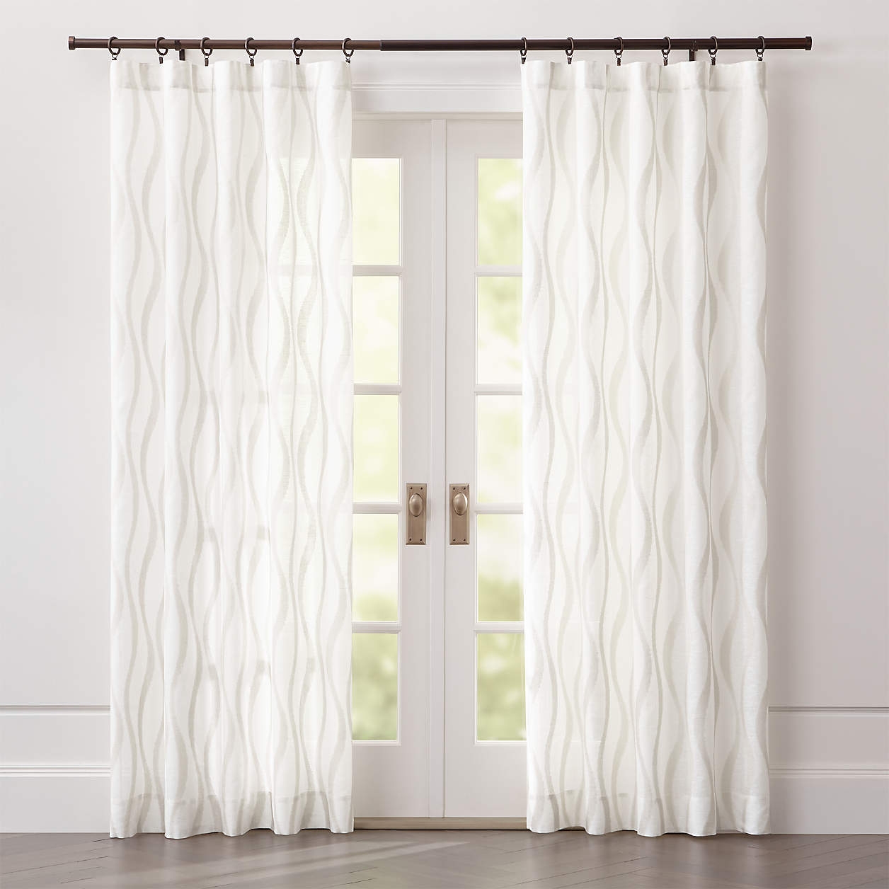Elester Ivory Sheer Curtain Panel 50"x96" - Image 0