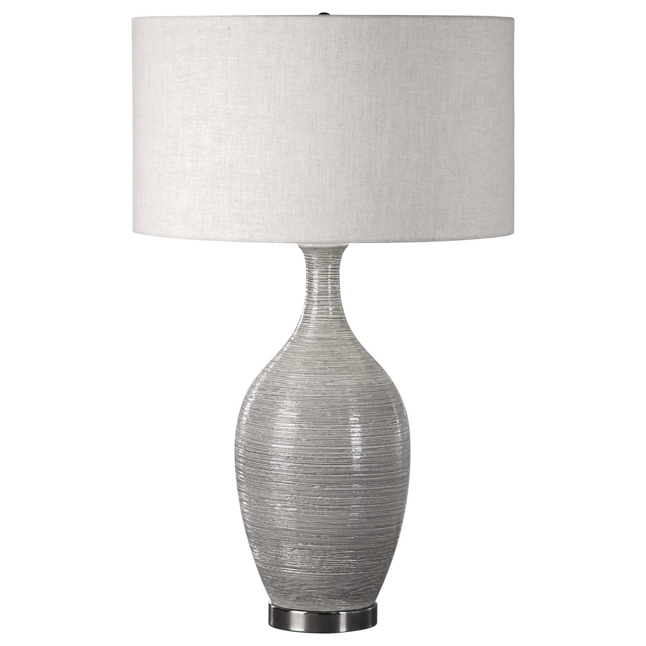 Dinah Gray Textured Table Lamp - Image 0