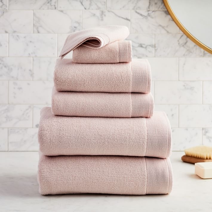 Organic Luxe Fibrosoft Towel, Set of 6, Pink Blush - Image 0