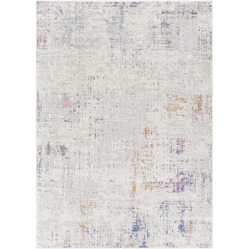 Chizu Abstract Blue/Ivory Area Rug - Image 0