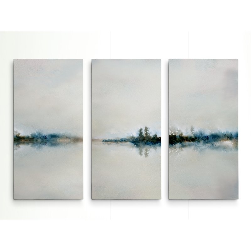 'Calm Morning' Acrylic Painting Print Multi-Piece Image on Wrapped Canvas - Image 1