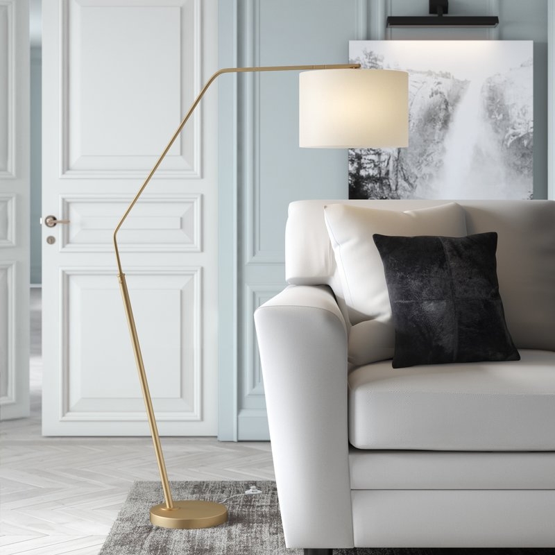 Cason Gold Arched Floor Lamp - Image 1