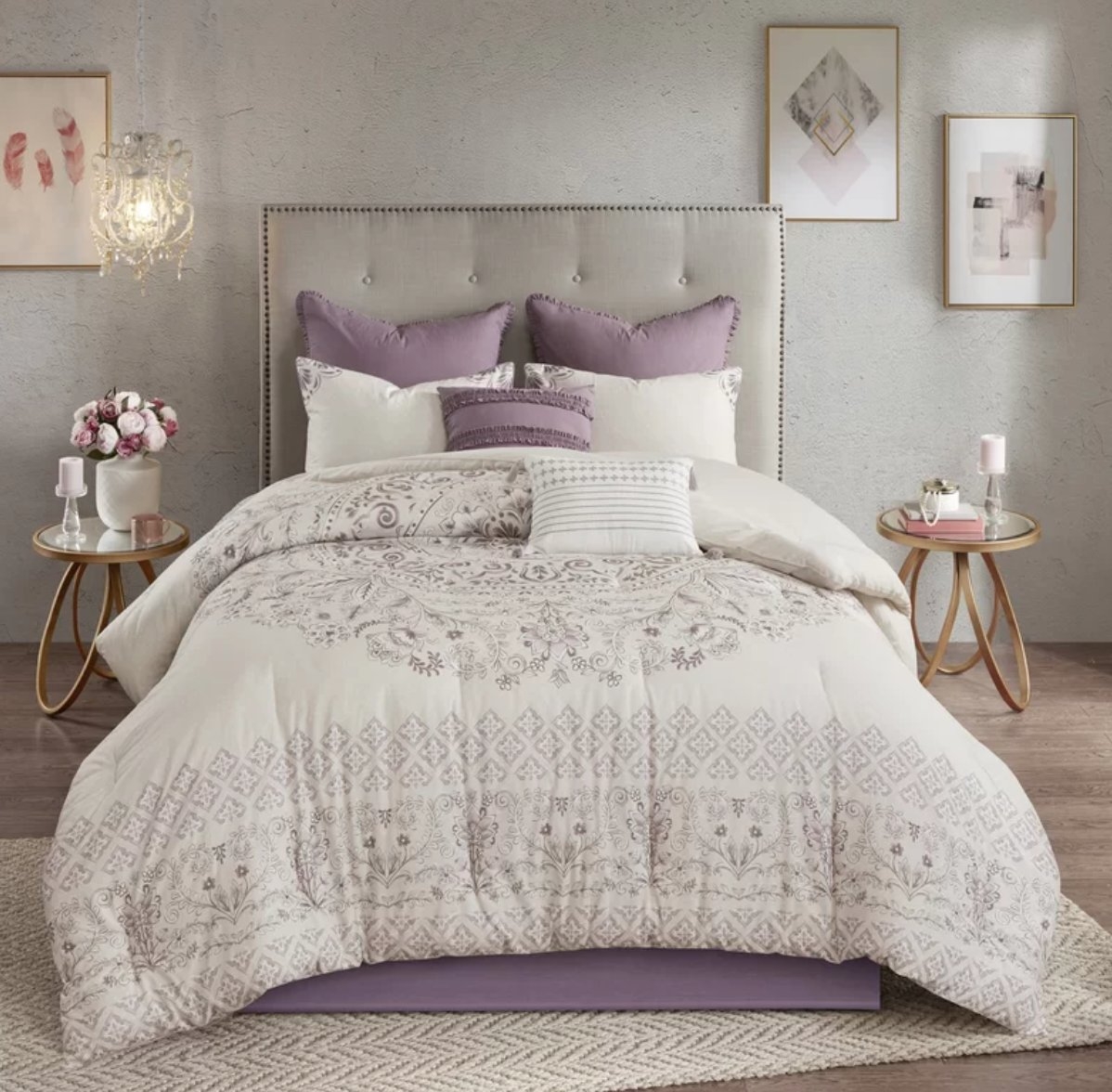 Guion Reversible Comforter Set - Purple, King - Image 0