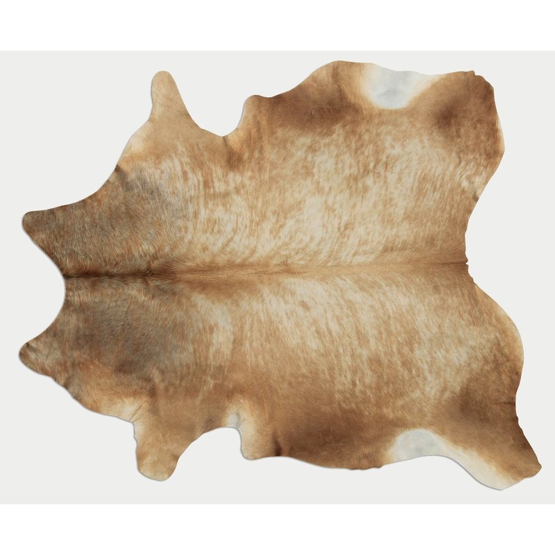 Lettie Hand-Woven Cowhide Tan Area Rug - Image 0