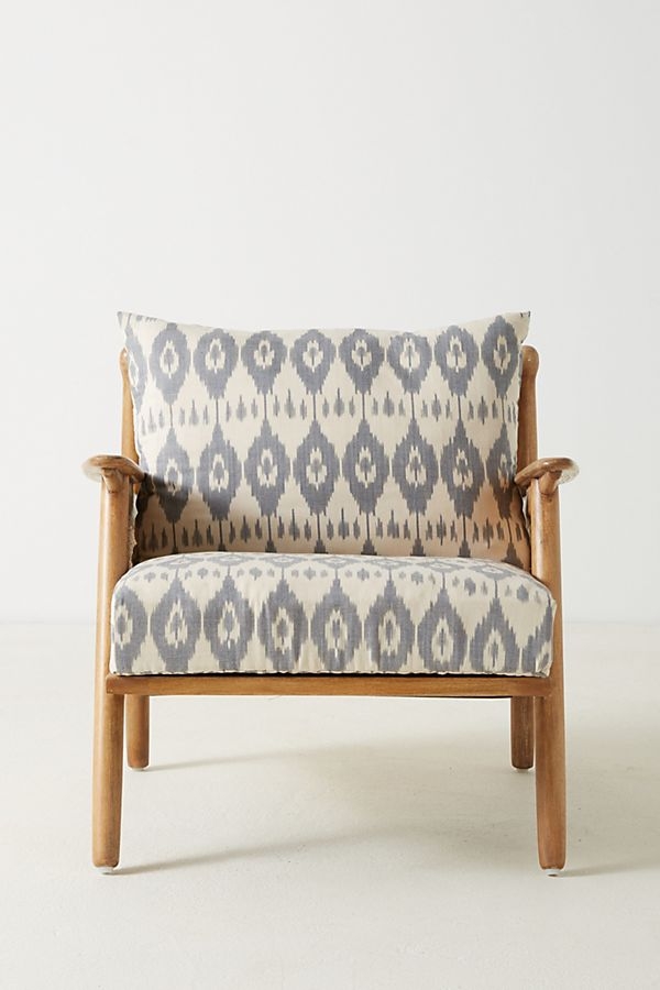 Washed Ikat Cane Chair - Image 2