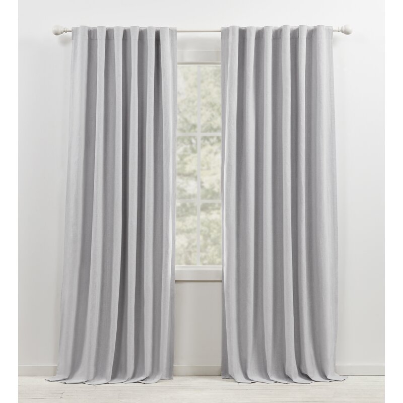 Sallie Blackout Cotton-Linen Blend Curtain Panel - Image 0