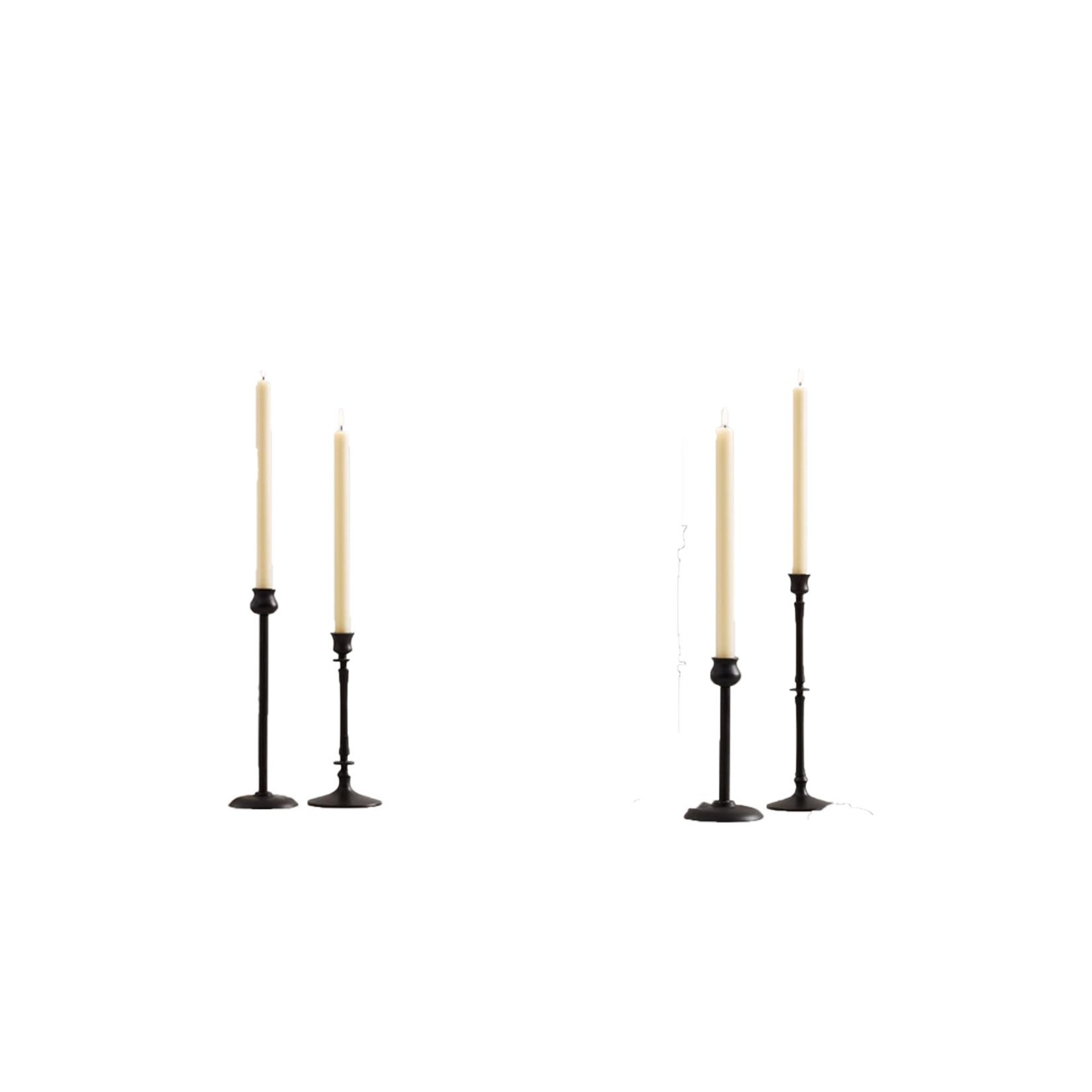 Booker Candleholders, Bronze Tapers, Set Of 4 - Image 1