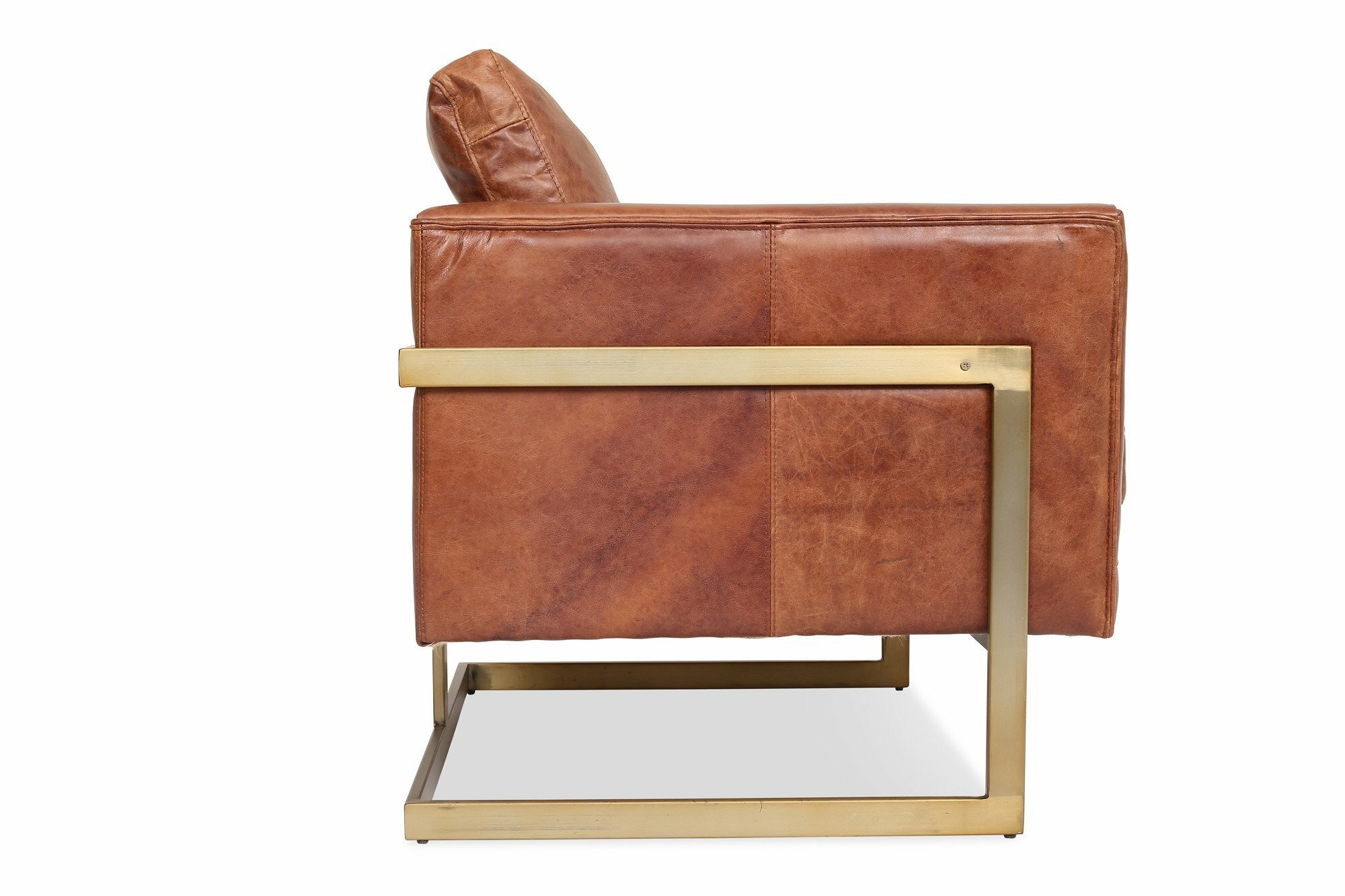Carleen 31'' Wide Genuine Leather Lounge Chair - Image 3
