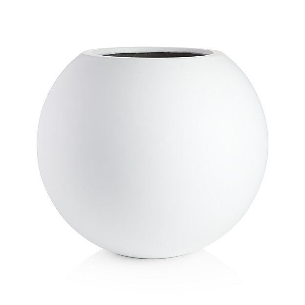 Sphere Large White Planter - Image 1