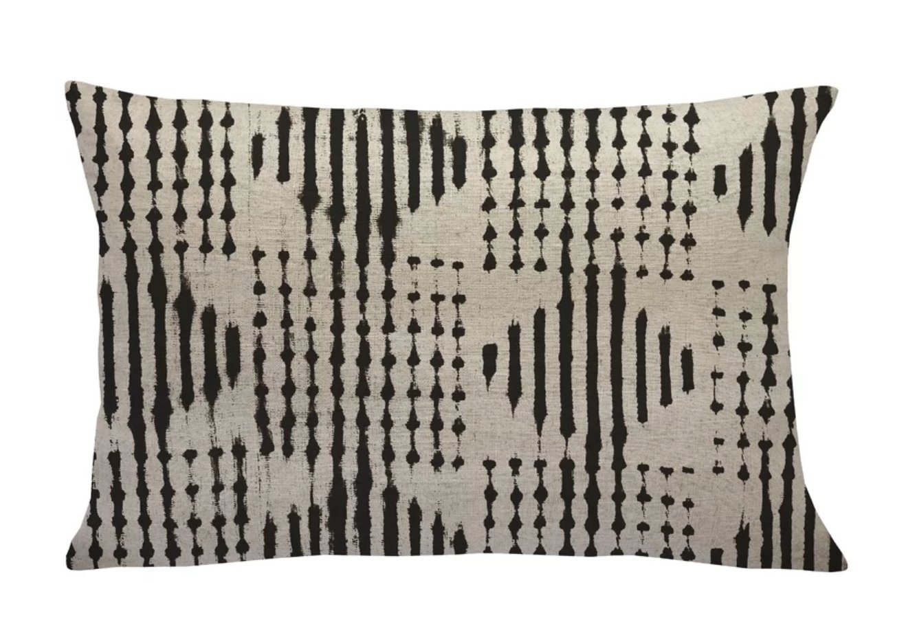 Octavius Mud Cloth Linen Lumbar Pillow - Image 0