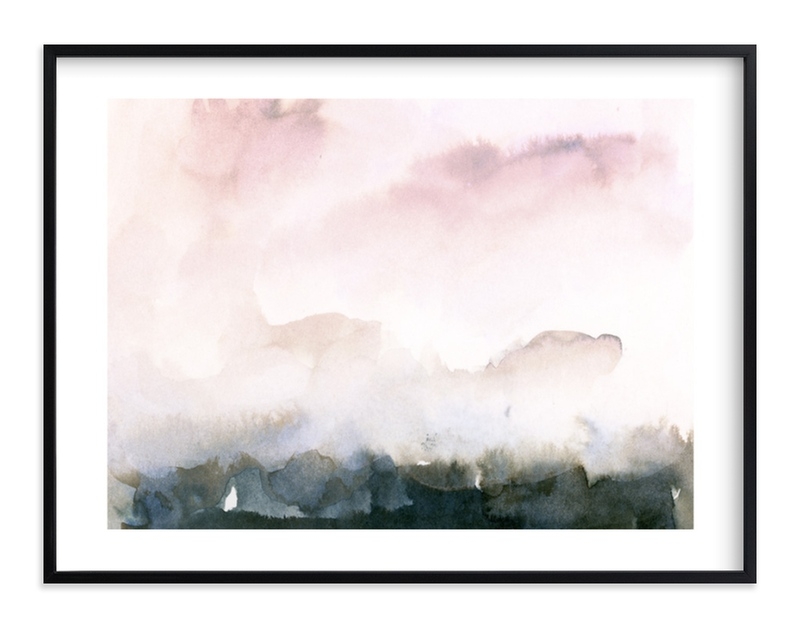 Wakeland -Rich Black Wood Frame- 40"x30" -white border - Image 0