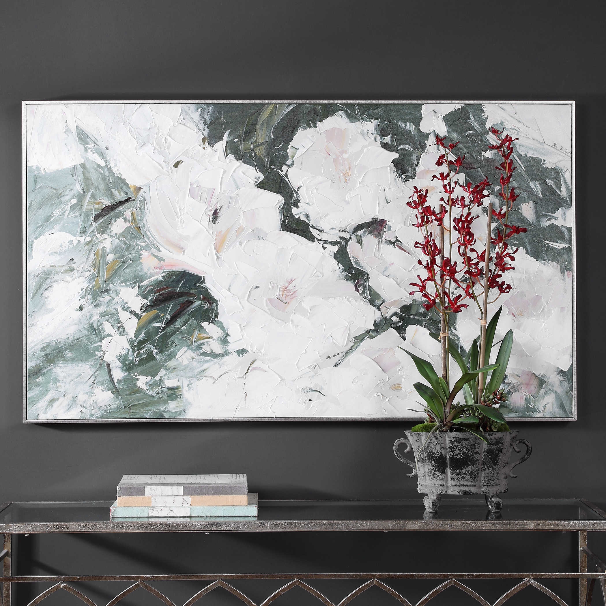 Sweetbay Magnolias Hand Painted Canvas, 57" x 33" - Image 2