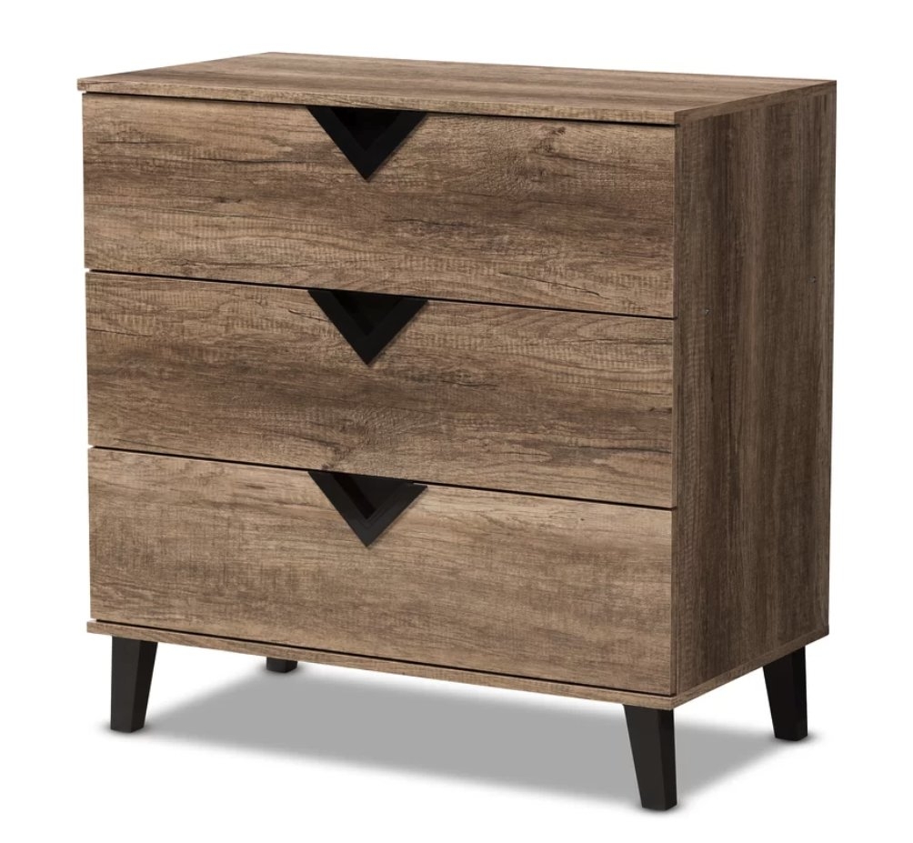Clevenger Wood 3 Drawers Chest - Image 1