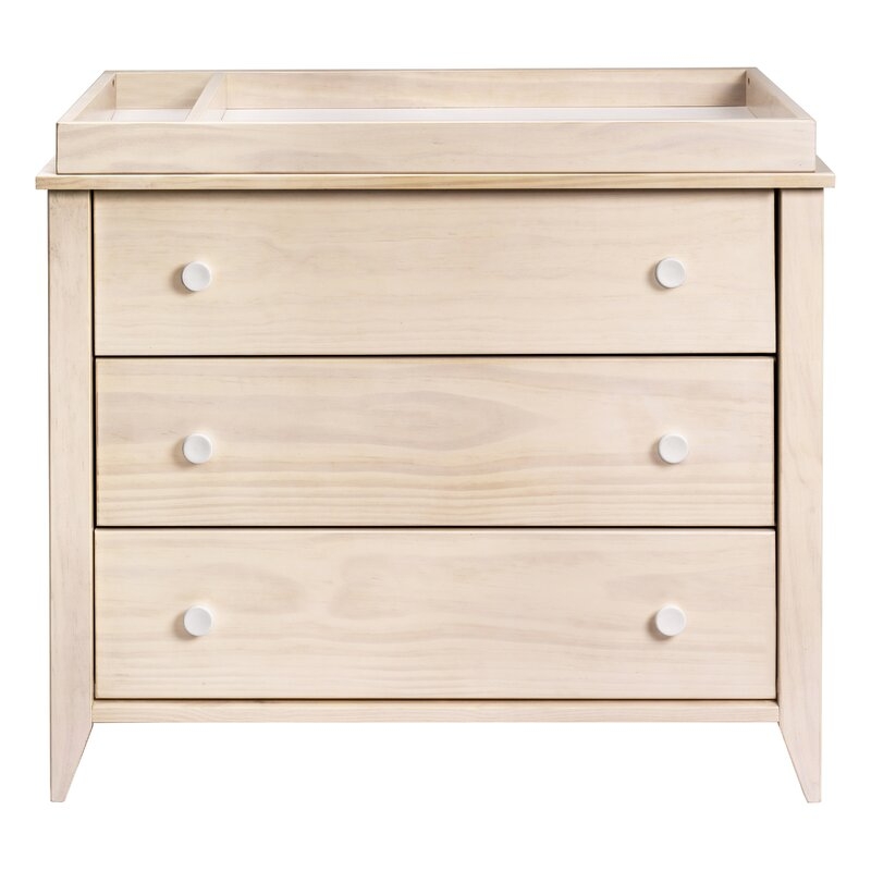 babyletto Sprout Changing Table Dresser Color: Washed Natural/White - Image 0