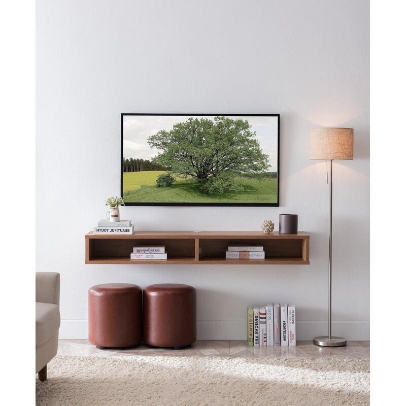 Keiper Solid Wood Floating TV Stand for TVs up to 70" - Image 1
