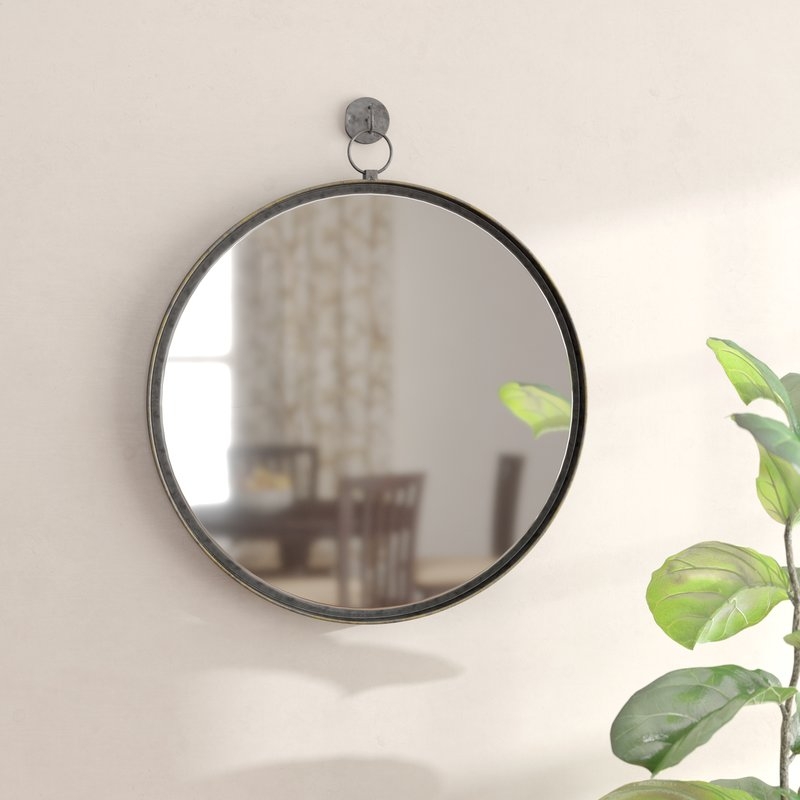 Della Round Metal Wall Mirror - Image 3