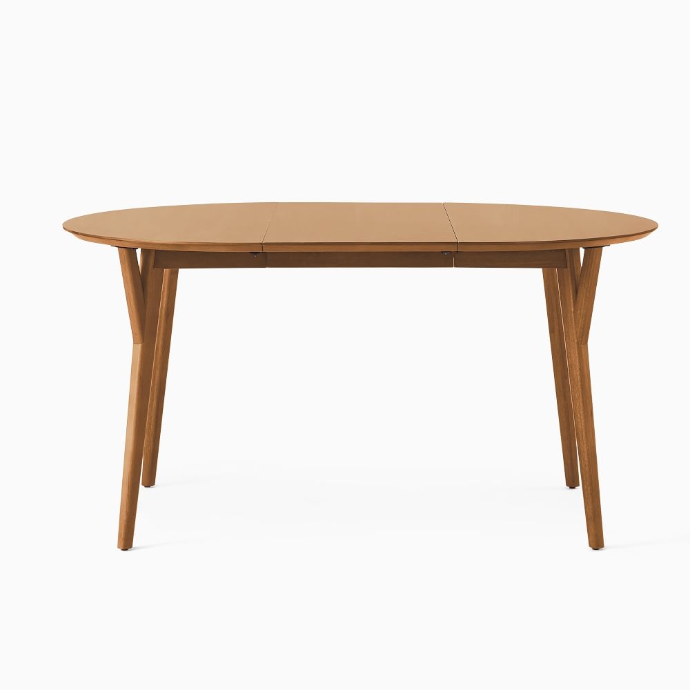 Mid-Century Rounded Expandable Dining Table - Image 0
