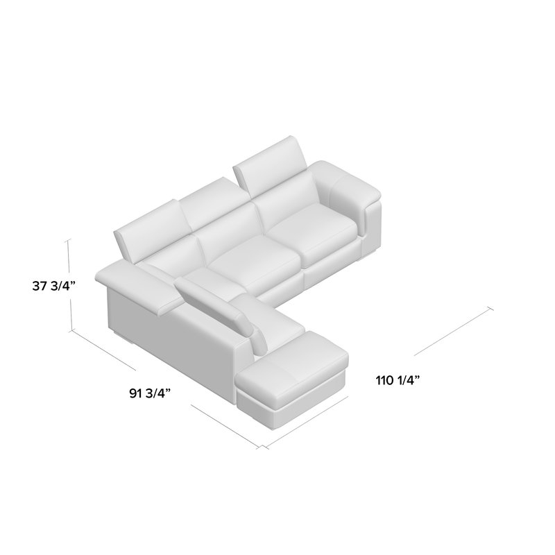 Catawissa Leather Reclining Sectional - Image 1