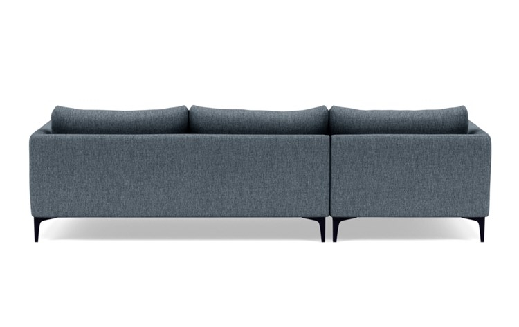 OWENS Sectional Sofa with Left Chaise - Rain Cross Weave. 106W with matte black legs - Image 2