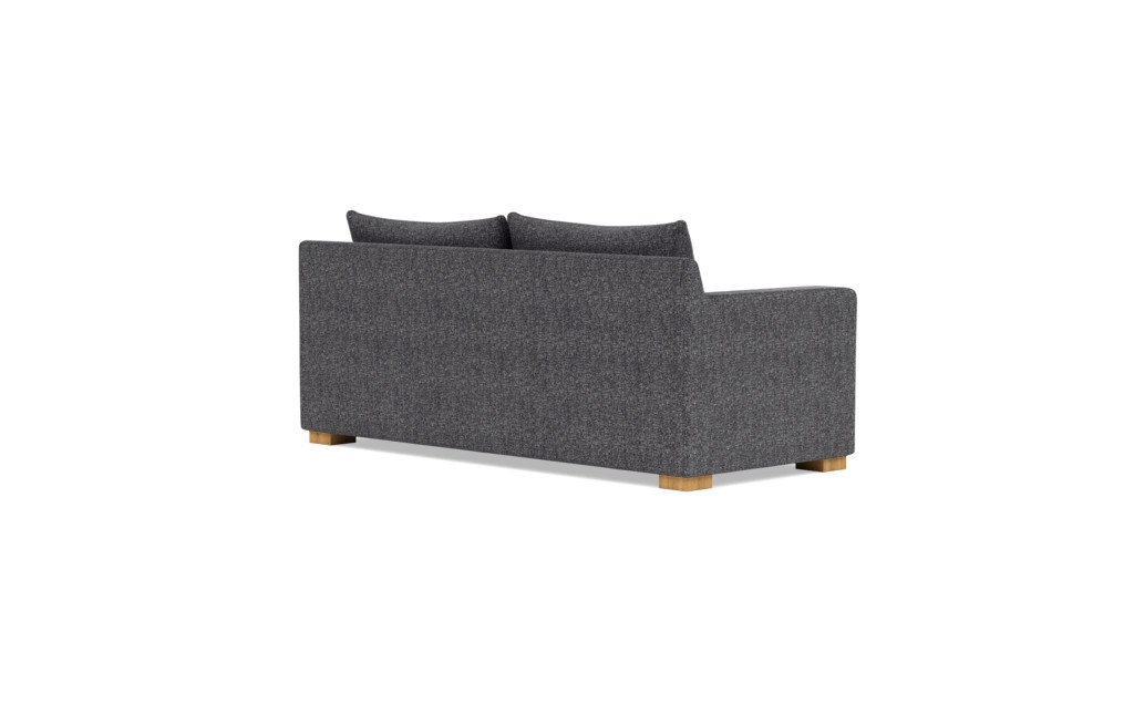 Custom Sloan Sleeper Sofa in Performance Textured Weave Pepper with Natural Oak Block Legs - Image 2